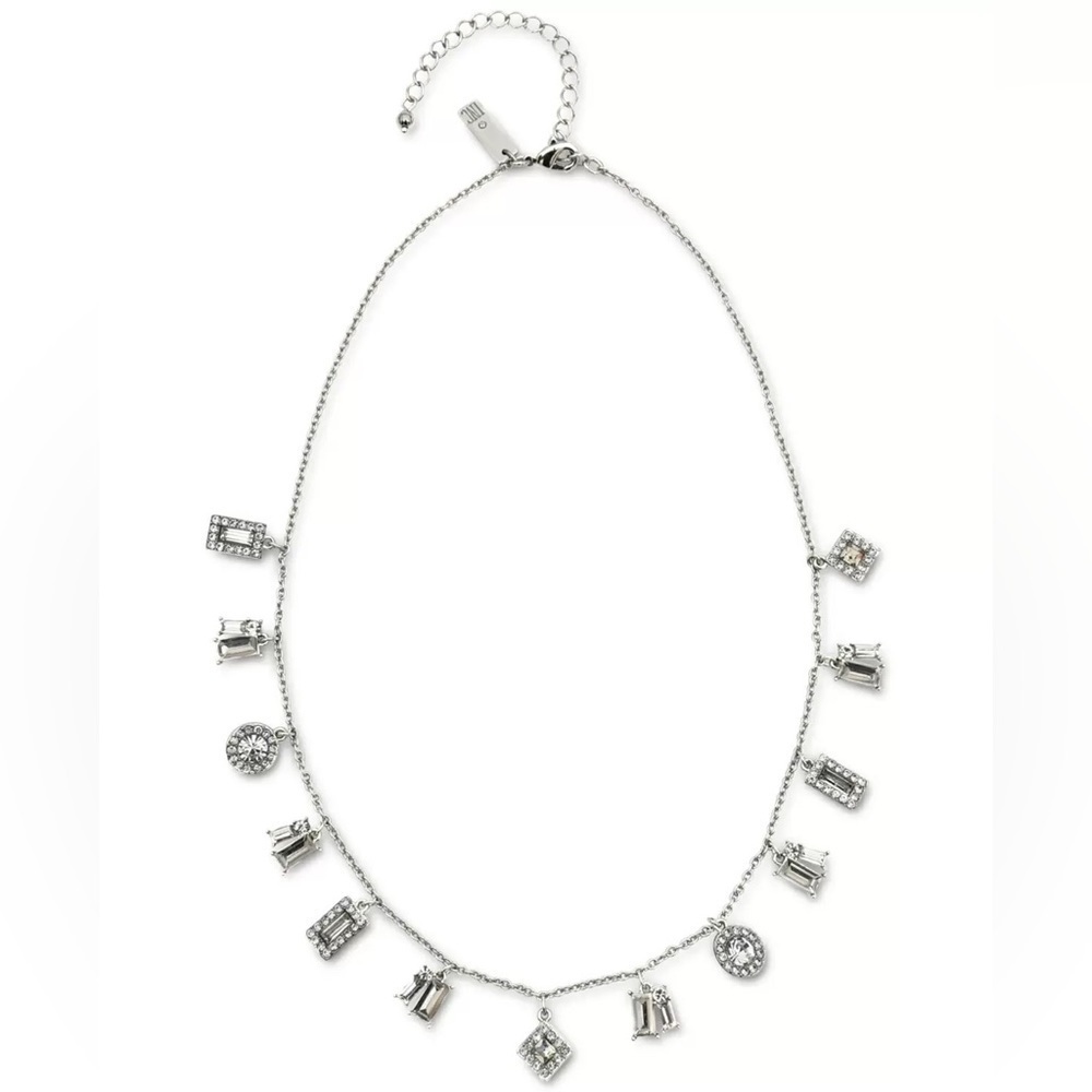 NWT INC silver tone crystal necklace
